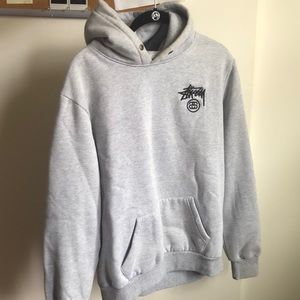 STUSSY Hoodie Paint Splatter Print